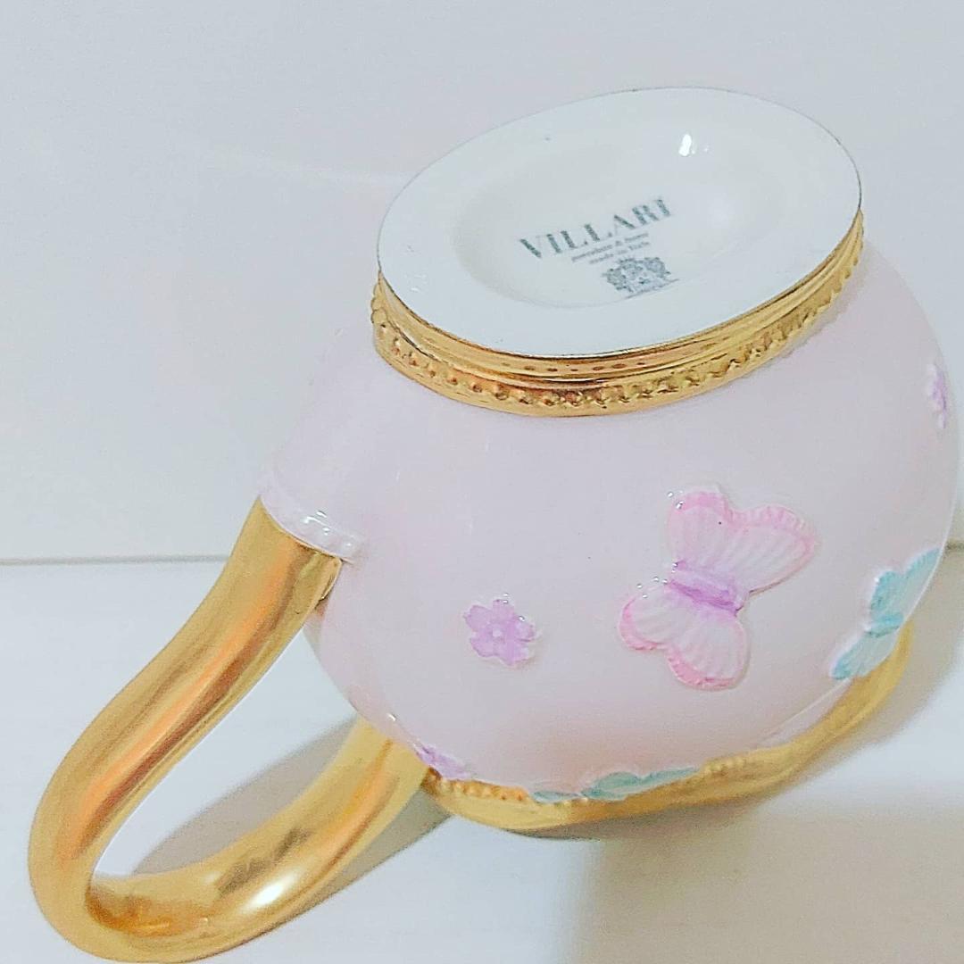 VILLARI  ヴィラリ　ブルーミングバタフライ  クリーマー ピンク リボン