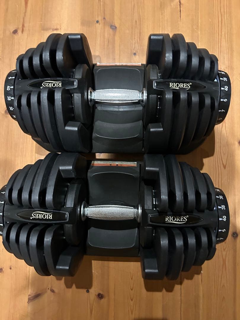①RIORES 可変式ダンベル 40kg 別出品2個セット