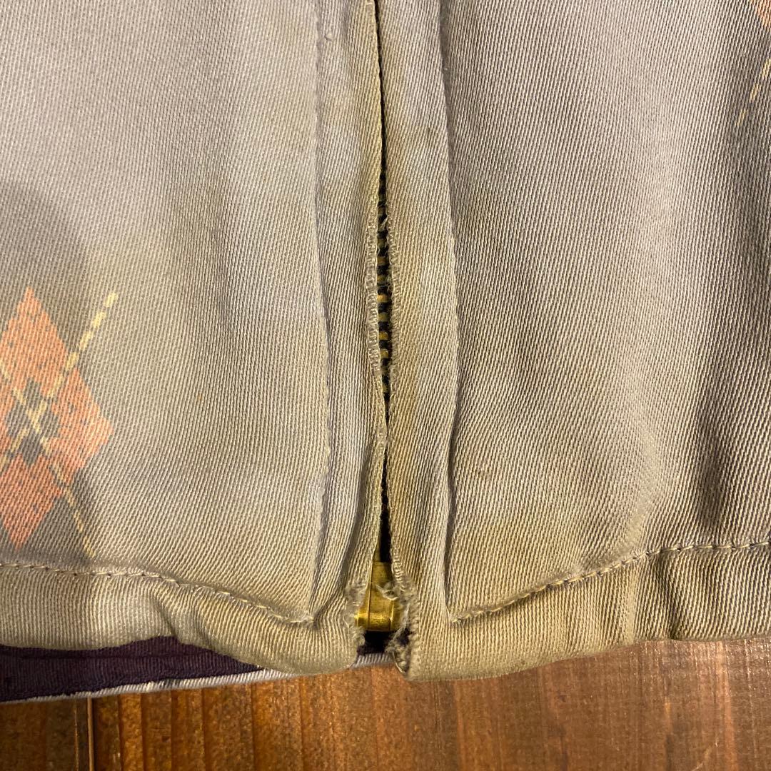 50s ダイヤ アーガイル レーヨン ギャバジャン ロカビリー ヴィンテージ