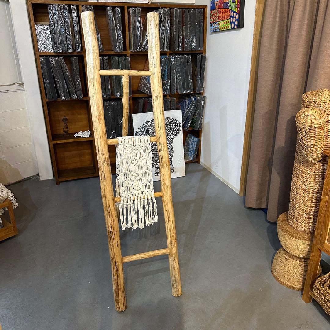 【在庫処分】バリ島木製ラダーラック 40×168cm通常22,000円がなんと！