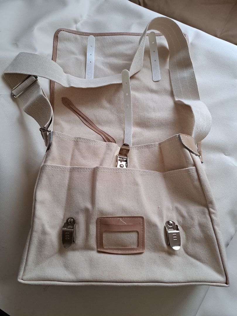 肩掛けカバン　帆布製　デッドストック品　中学生　学生カバン　昭和レトロ　当時物