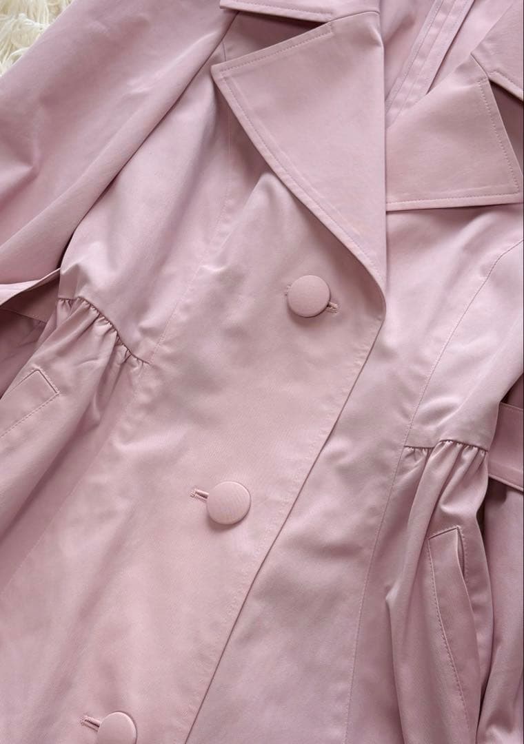 【美品】2025年　ドレスライクリボンコート　エムズグレイシー　ピンク　38