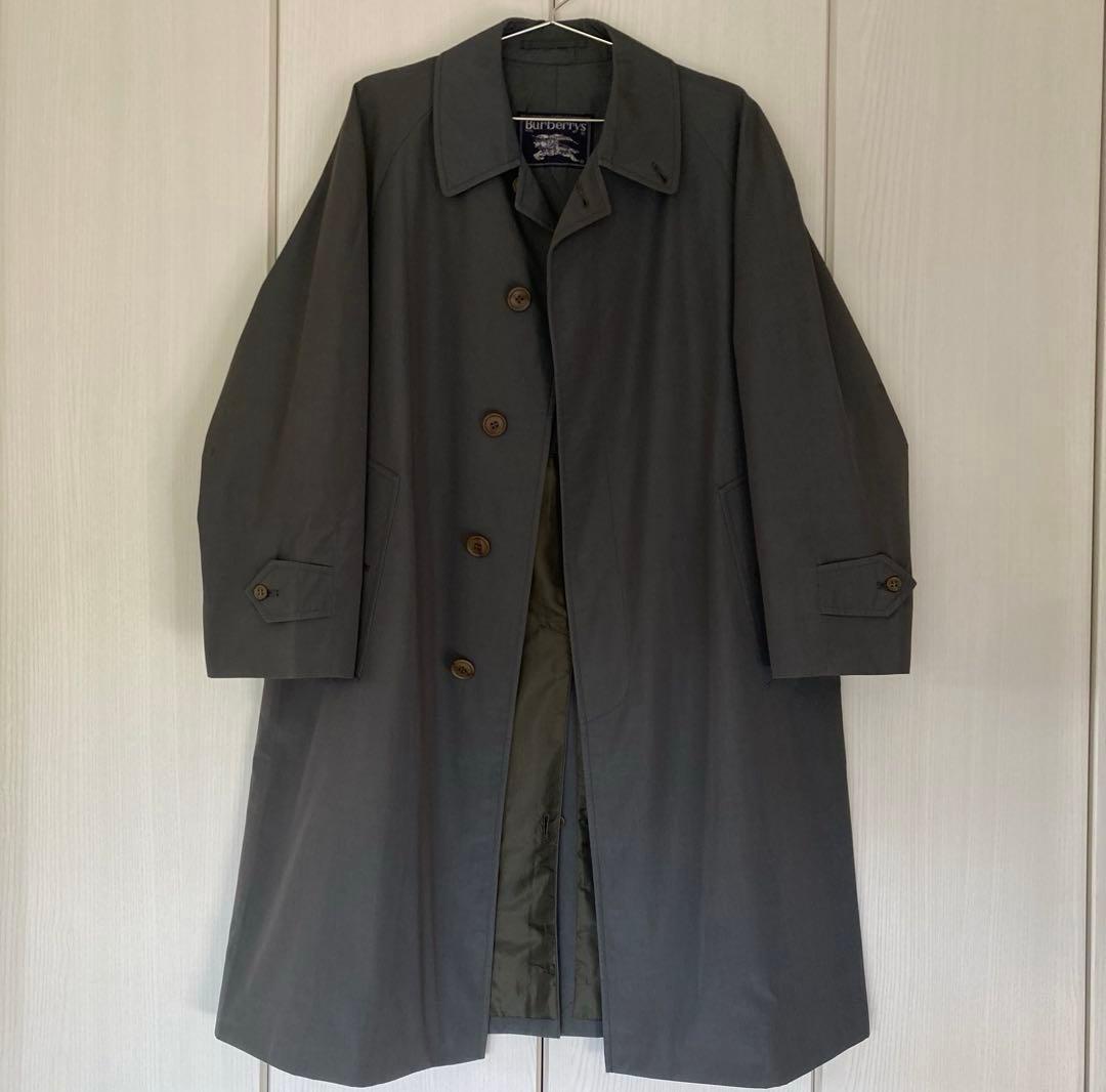 【美品】バーバリープローサム バルマカーンコート 玉虫色 グレーグリーン