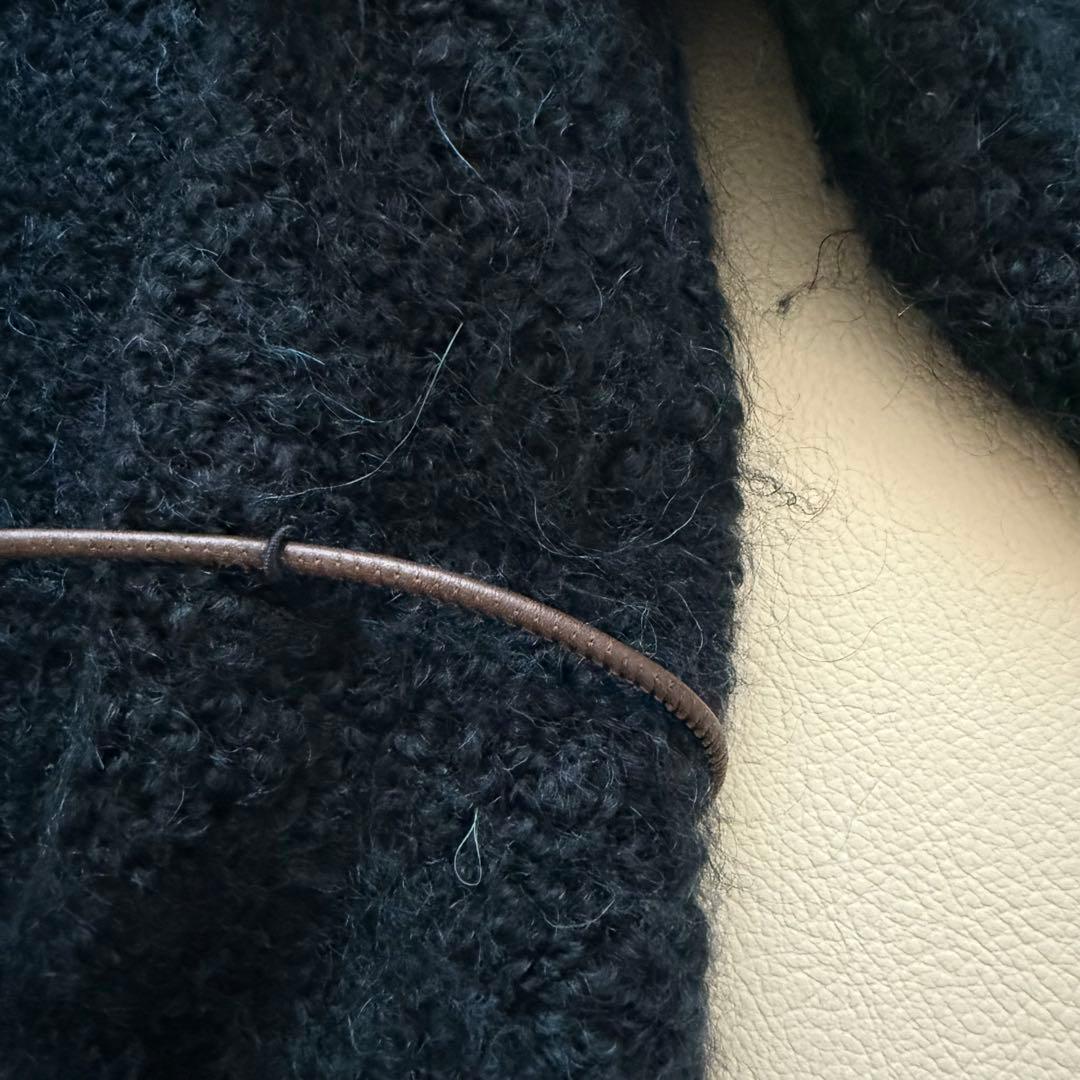 ファビアナフィリッピ　アルパカ混 ニットコート ガウン ベルト付き