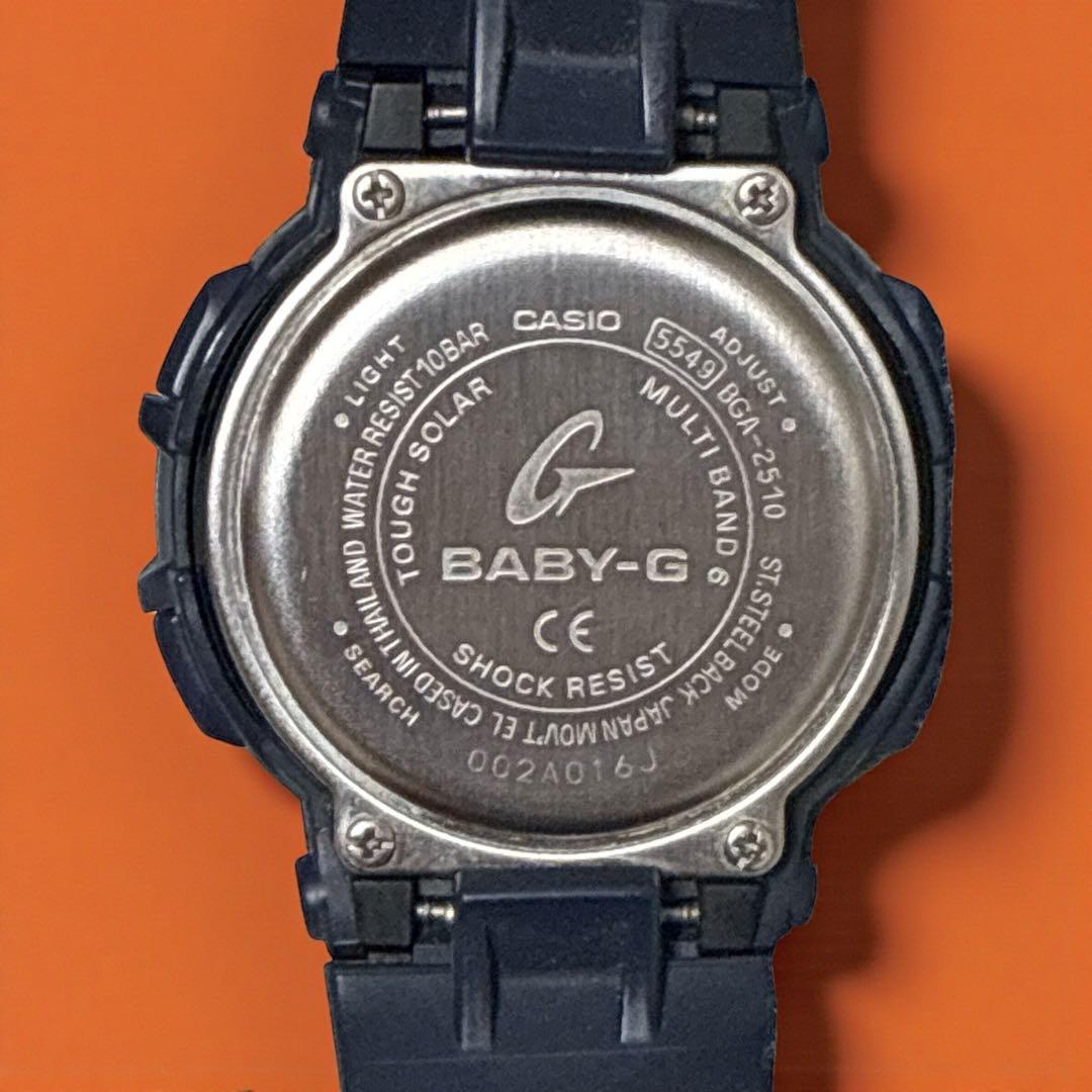 美品　Baby-G CASIO 腕時計　電波ソーラー　ネイビー　BGA-2510
