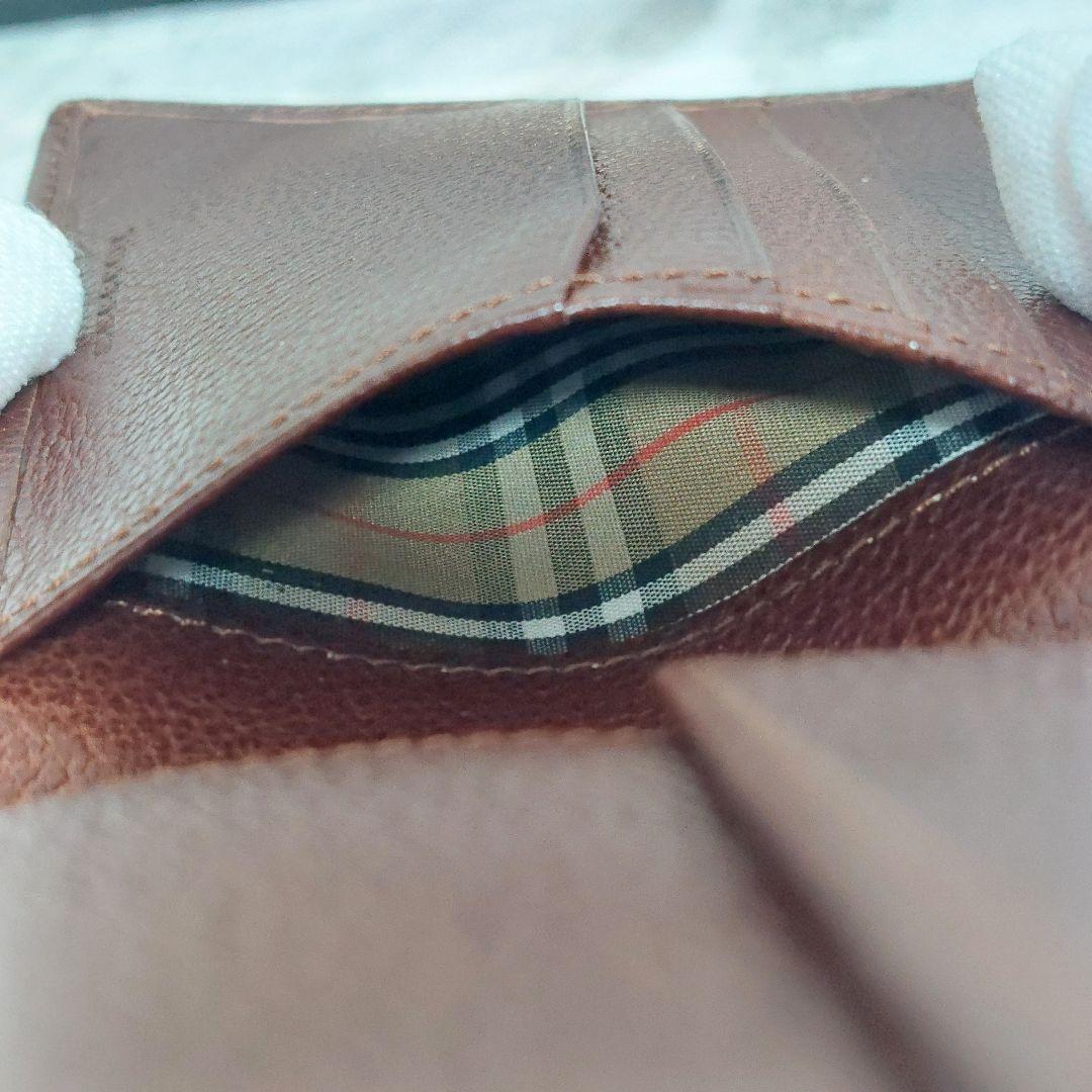 BURBERRY　バーバリー　折財布　ノバチェック　本革　ブラウン