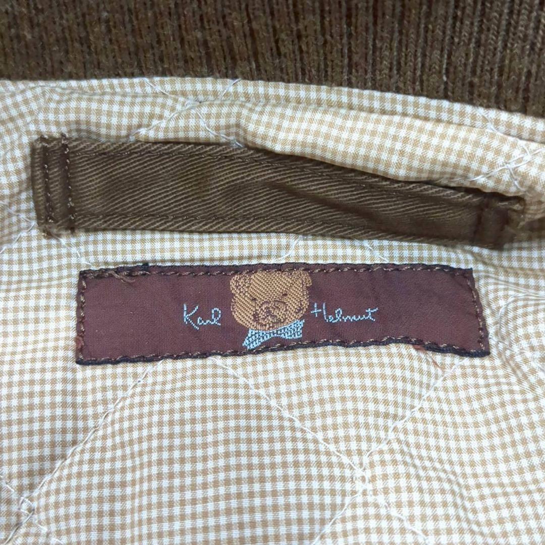 【美品】カールヘルム くま刺繍 短丈 フライト風ジャケット ブルゾン Mサイズ