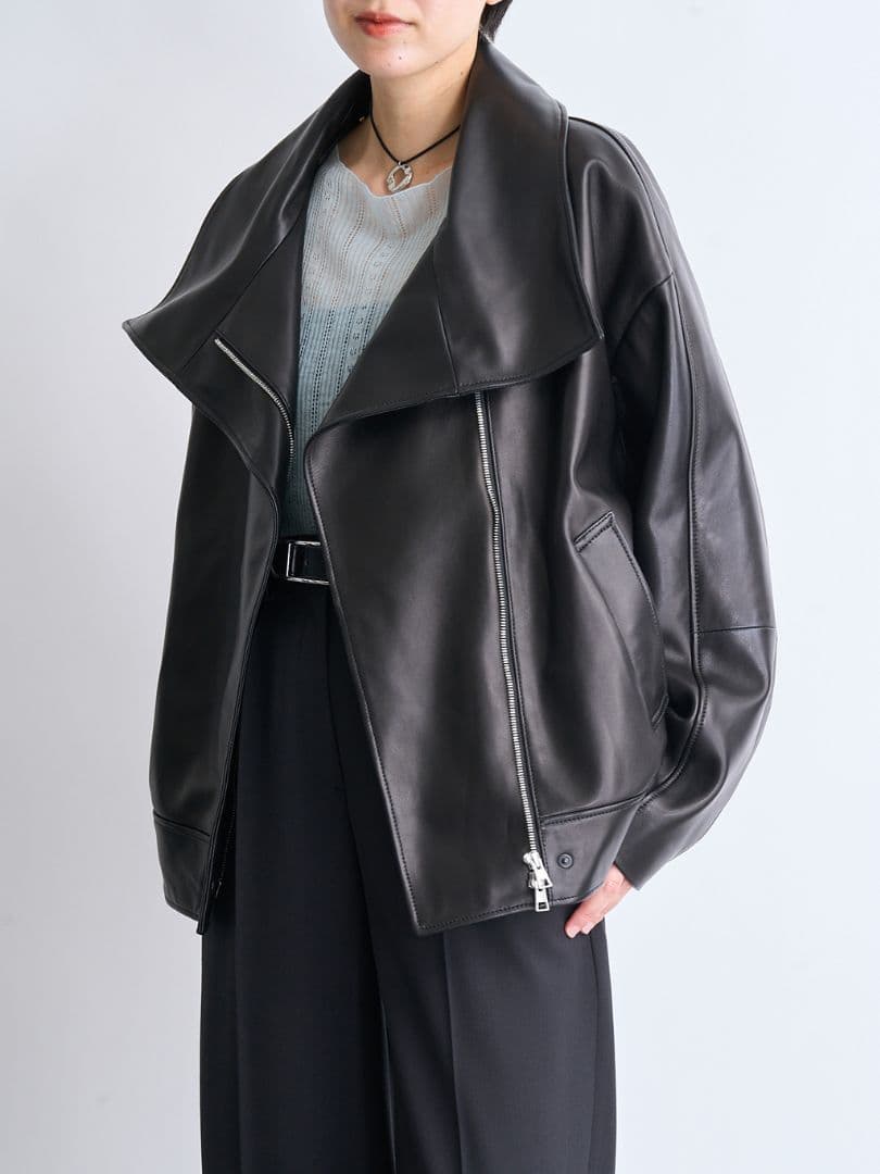 24AW【DES PRÉS】レザー ライダースブルゾン