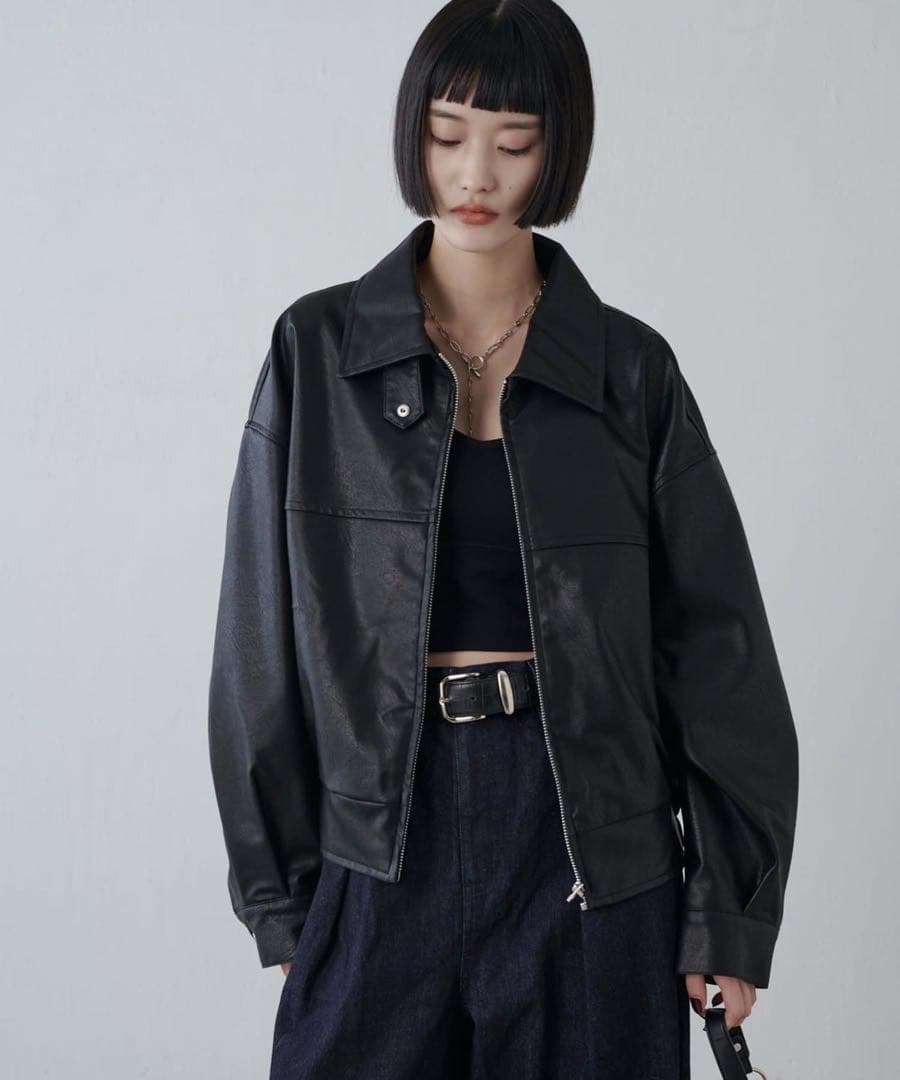 Lui's(ルイス) シンセティックレザーブルゾン