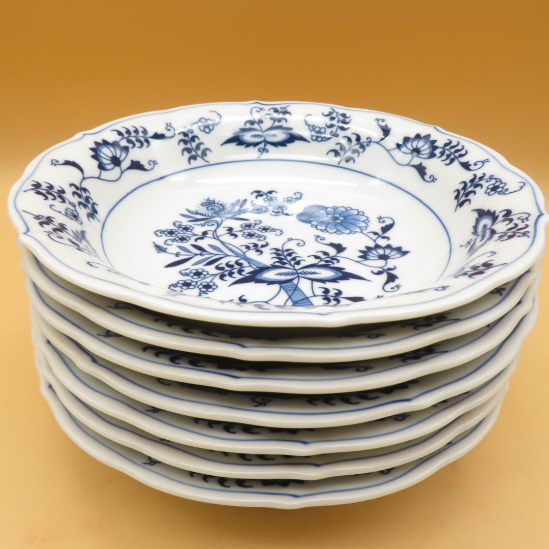 美品　ブルーダニューブ Blue　中皿　７枚