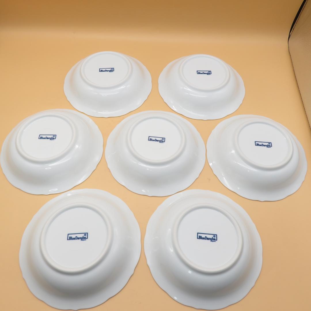 美品　ブルーダニューブ Blue　中皿　７枚