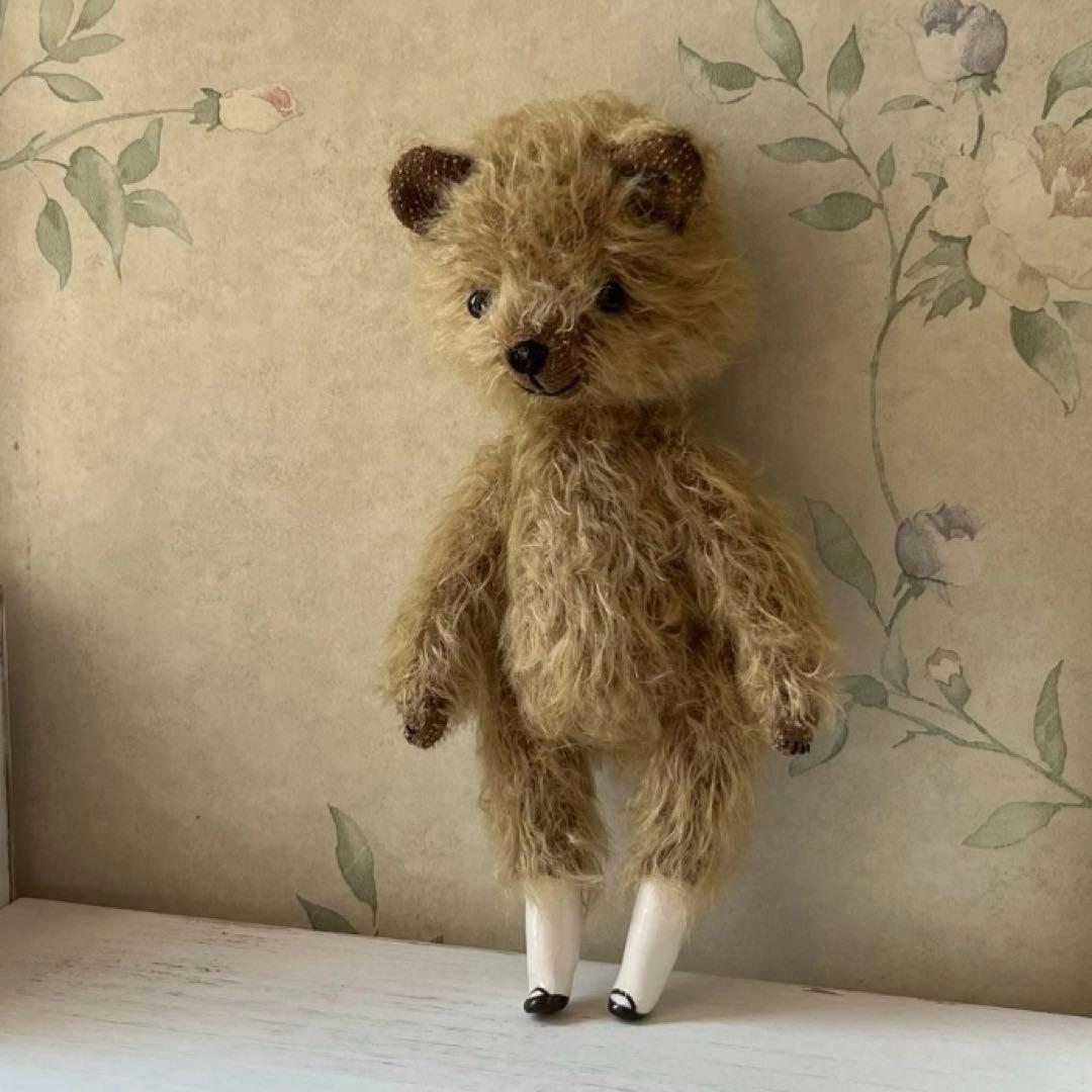 しっかり屋くまさん テディベア ヴィンテージライク ぬいぐるみ 海外作家様 熊