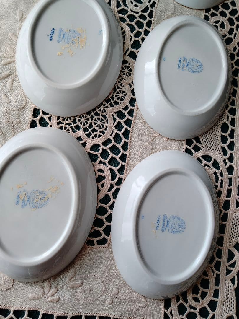 HEREND 小皿　楕円　ロスチャイルドバード