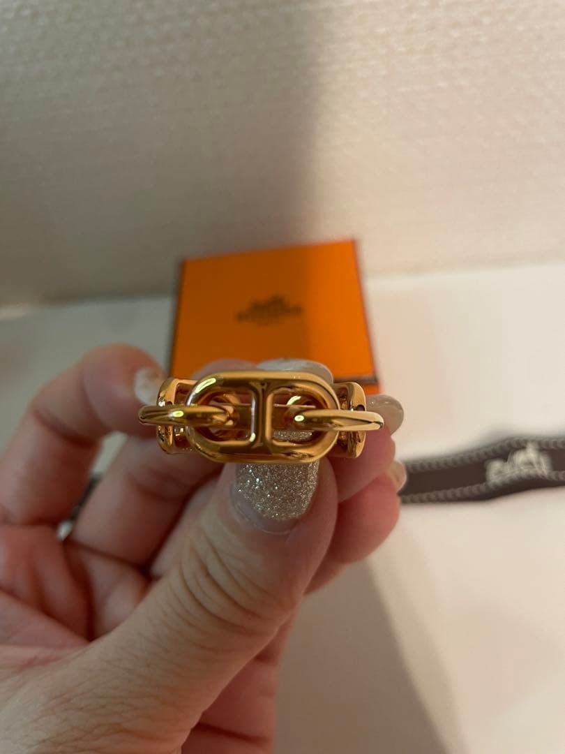 <明子> HERMESエルメス シェーヌダンクル スカーフリング