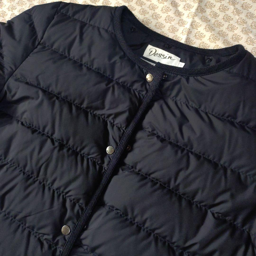 Dessin デッサン　ミュラーダウンミドルコート　ネイビー L　2way