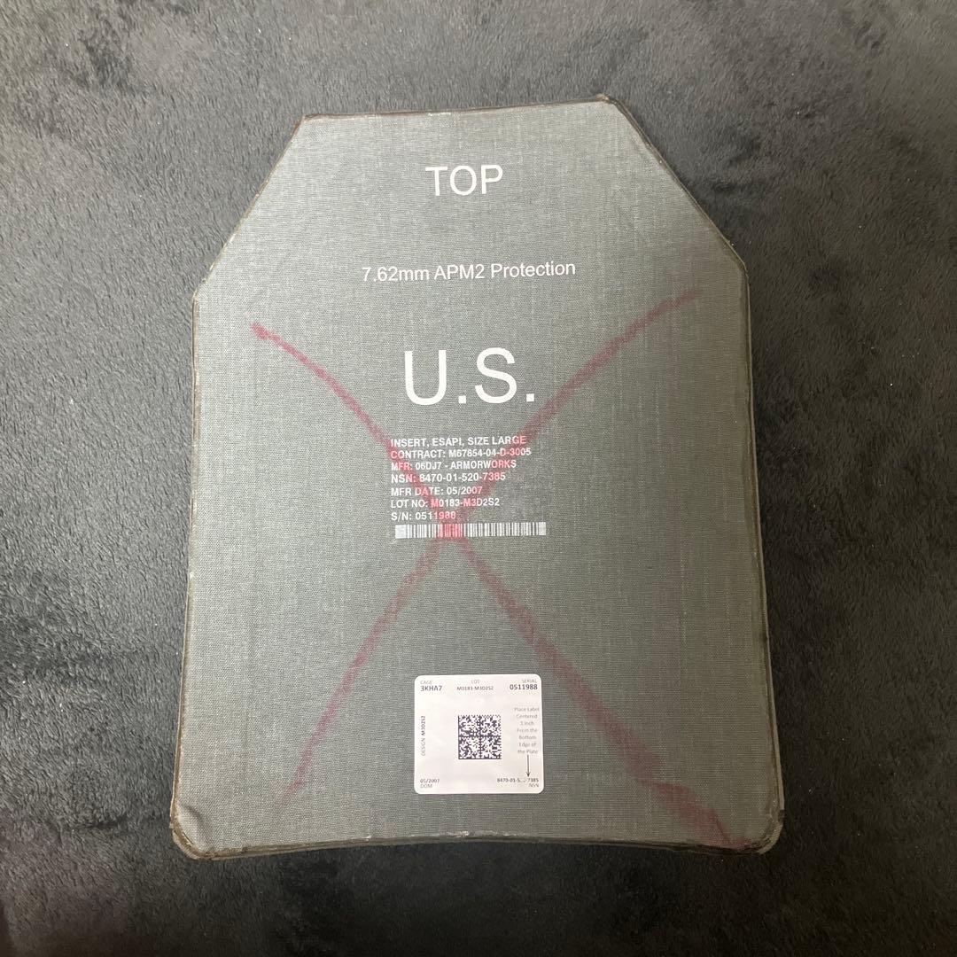 米軍実物 Ceradyne ESAPI/ストライクフェイス　プレート large