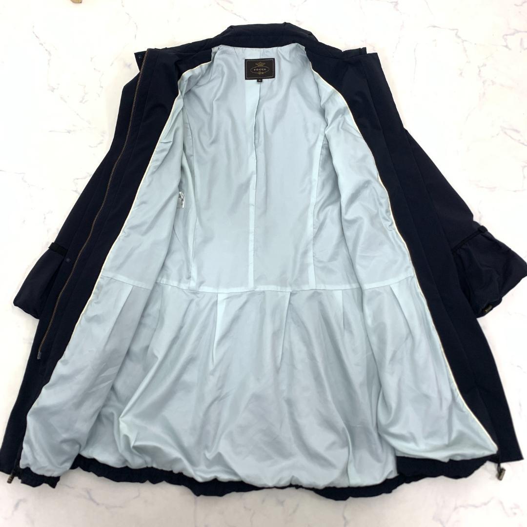 LA8068 TOCCA トッカ ステンカラーコート 濃紺 バルーン袖 2