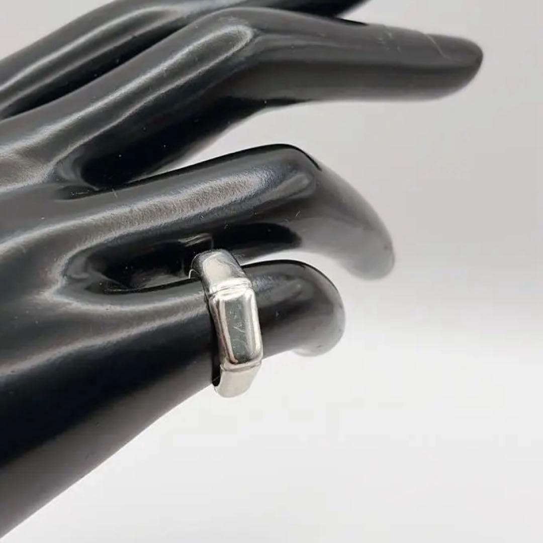 GUCCI オールドグッチ バンブーリング ロゴ刻印 シルバー925