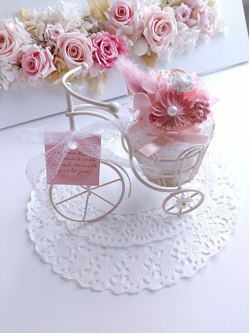 アロマストーンベビーシューズ&フラワー自転車セット