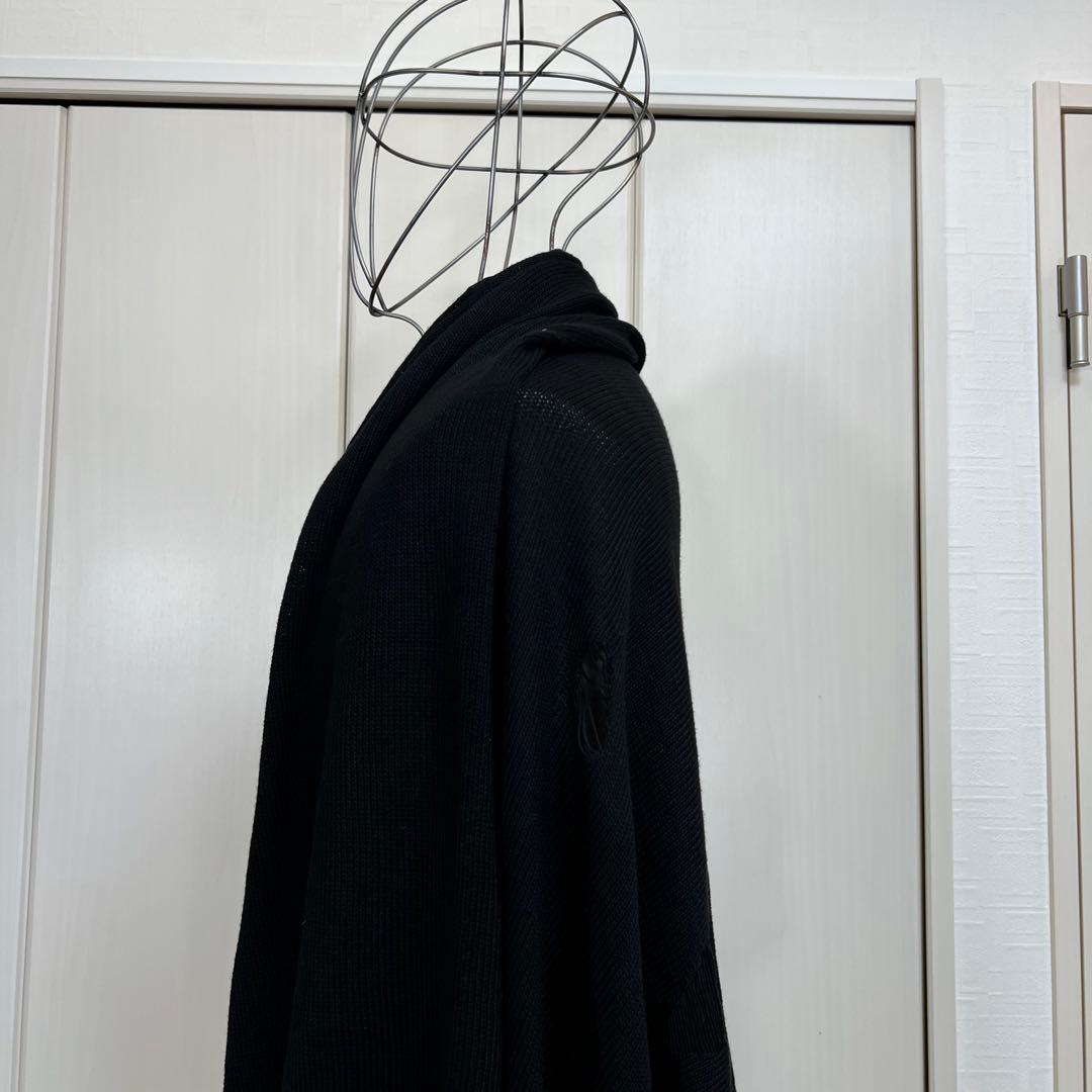 Michel Berandi バンブーニット クラッシュ加工羽織り ストール