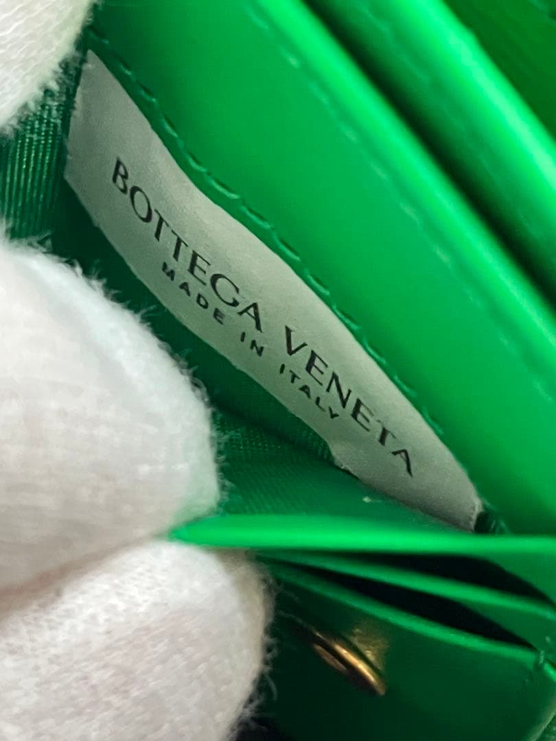 【新品未使用】BOTTEGA VENETA カセット 二つ折り財布 グリーン