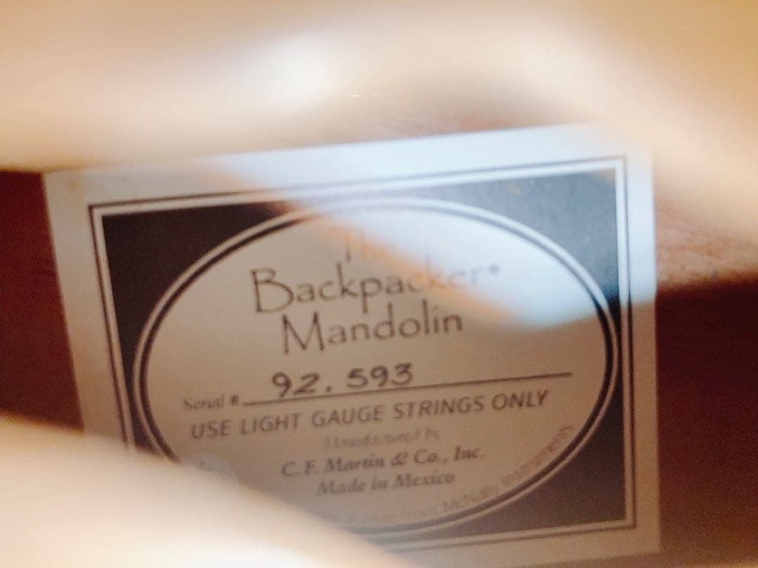 【希少 良品】Martin Backpacker マンドリン マホガニー無垢材