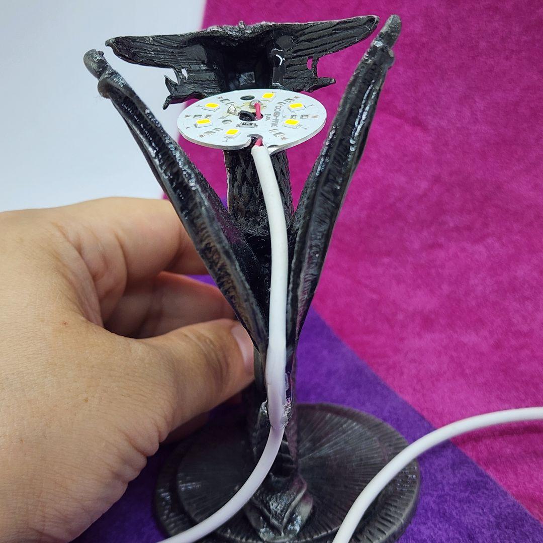 天然スモーキーモリオン スフィア約6.5cm◆最強魔除けと浄化◆光る台座付