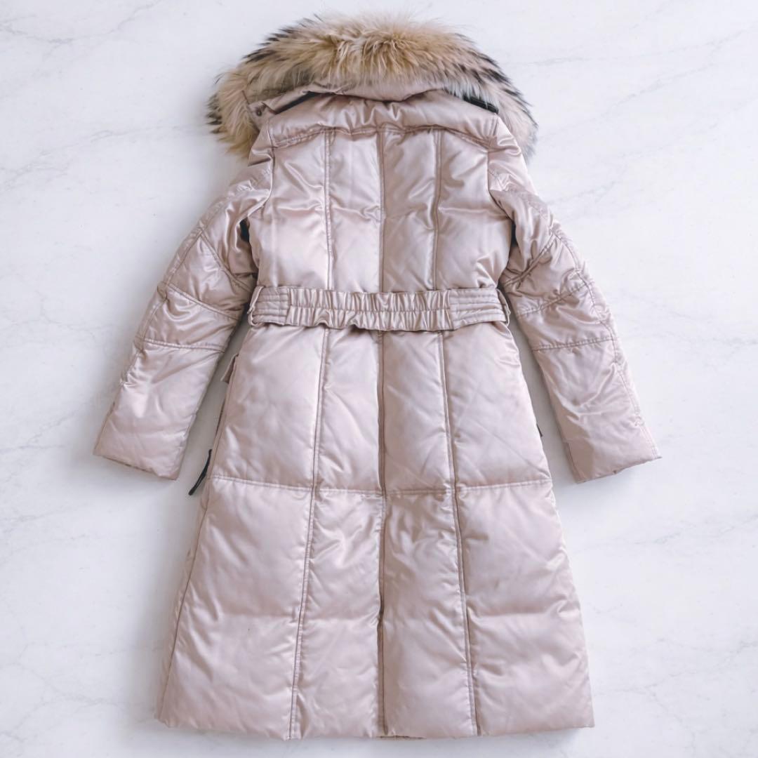 エポカ EPOCA 40 M 光沢ベージュ ファー付きロングダウンコート