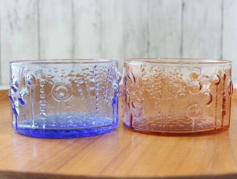 2個セット イッタラ フローラ ボウル ブルー セビリアオレンジ