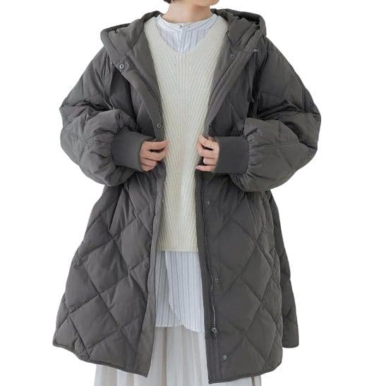 アーバンリサーチ キルティングドロストダウンコート ゆったり オーバーサイズ