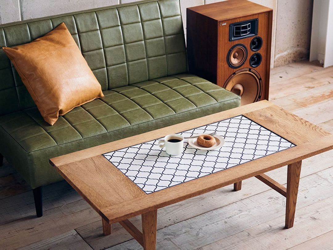 SWICTH リビングテーブル ローテーブル タイル 無垢材 北欧 コラベル