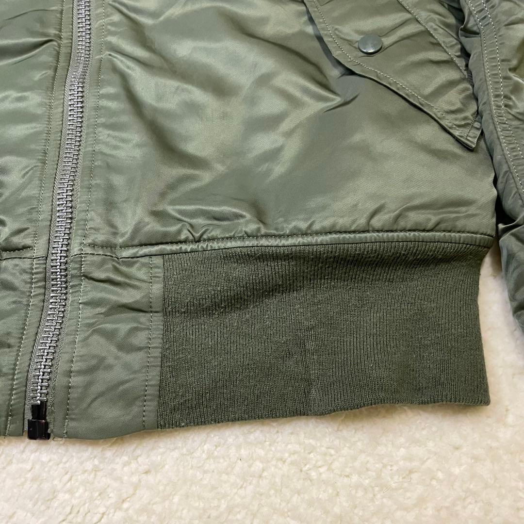 ALPHA アルファ MA-1 フライトジャケット メンズ L Y2K カーキ