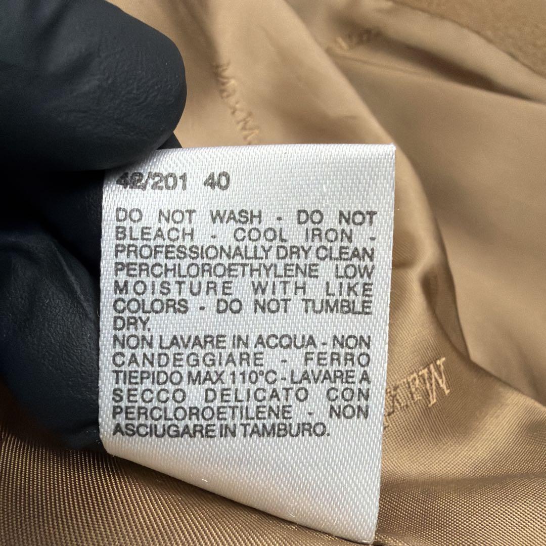 極美品 マックスマーラ カシミヤロングコート 白タグ 40 ベルト