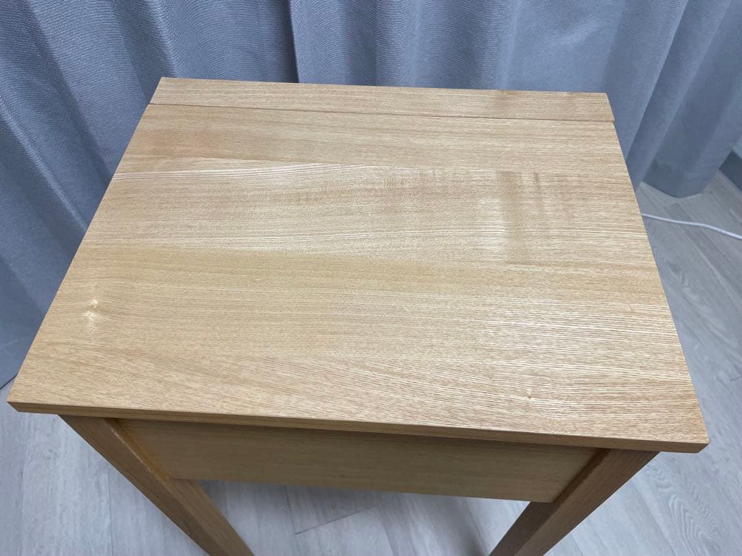 【もざんぬ】MUJI タモ材コンパクトドレッサー　スツール付き