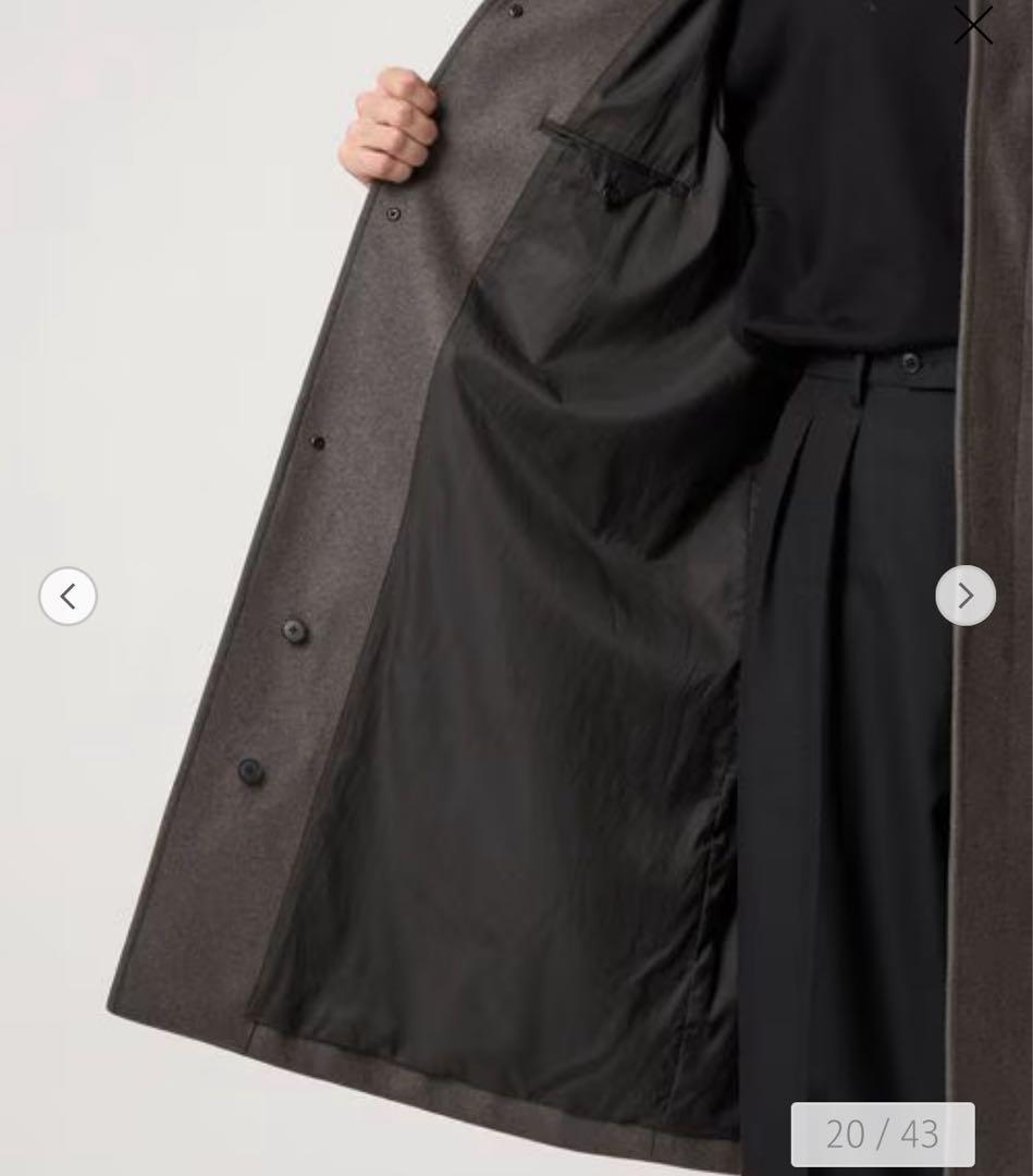 ＜Steven Alan＞ ダークグブラウン ステンカラーコート ウール混合