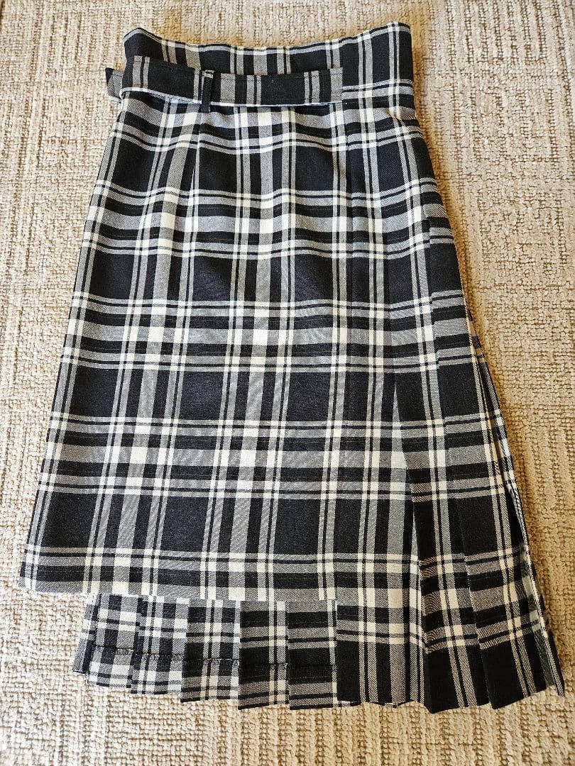 COMME des GARÇONS M 黒白チェック プリーツスカート