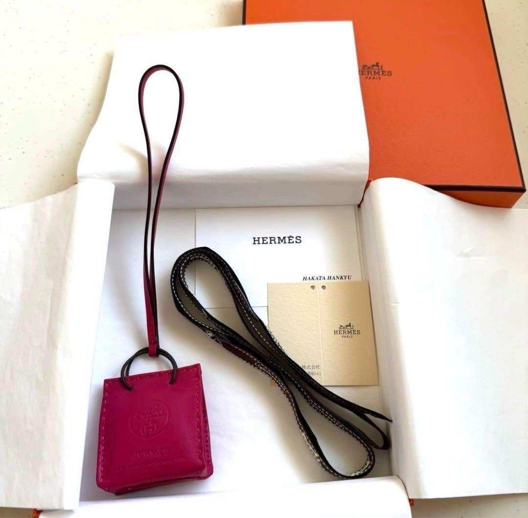 【新品未使用】HERMES チャーム サックオランジュ ピンク ローズメキシコ