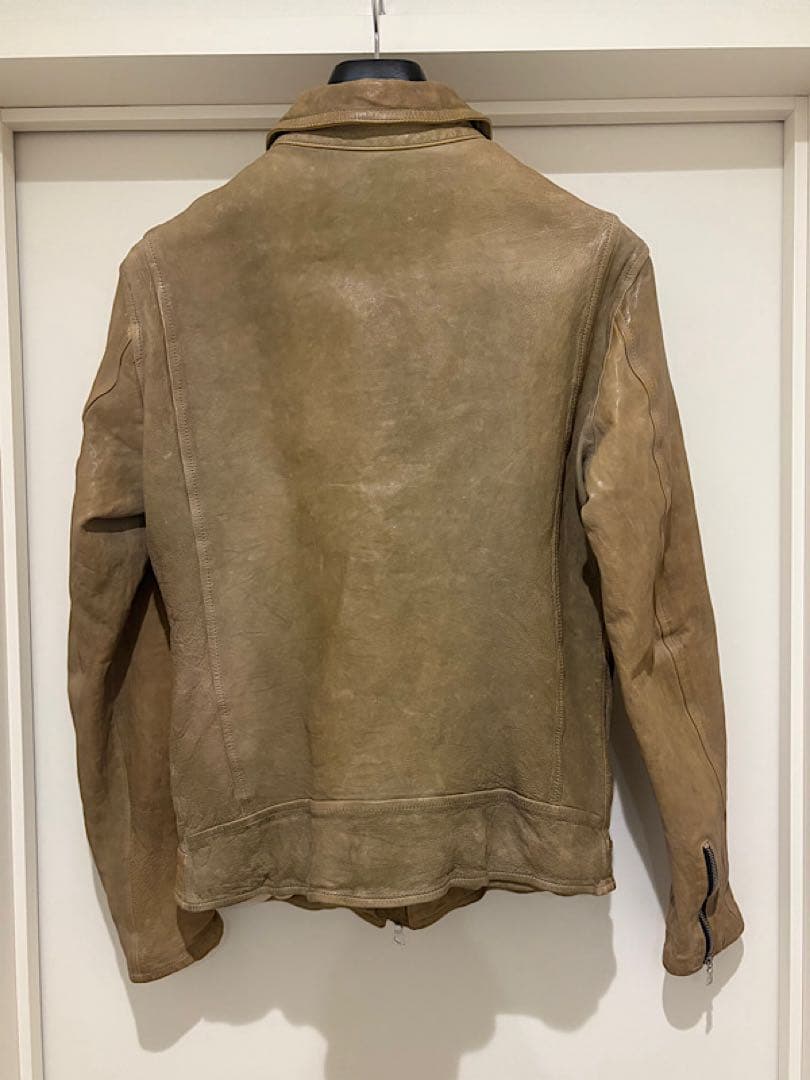 バックラッシュBACKLASHドイツカーフナチュラル製品染めレザーブルゾンL