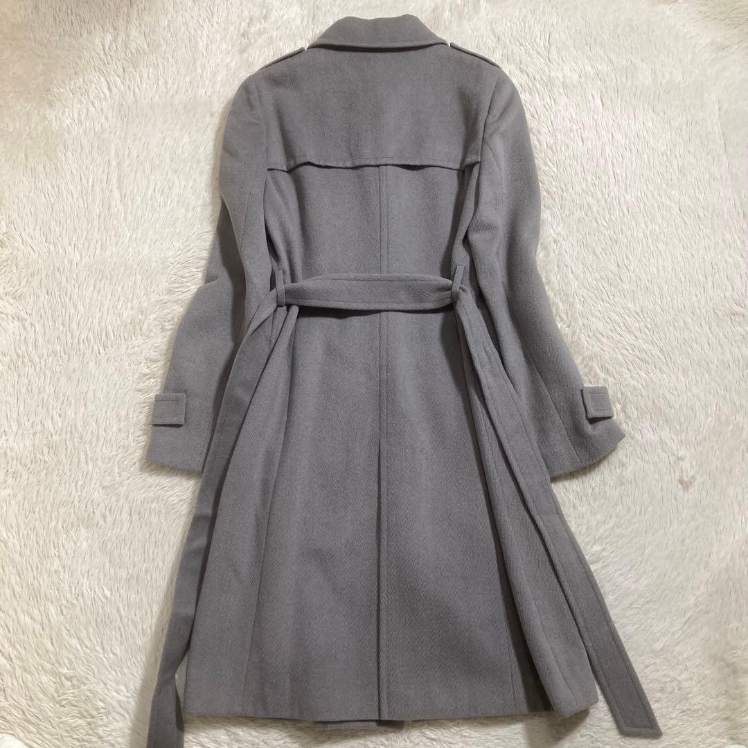 美品 BALLSEY ステンカラーコート アンゴラ ウール ロング ベルト付き