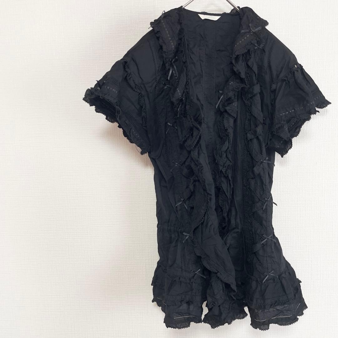 ピンクハウス チュニック レース リボン ロリータ ガーリー 古着コーデ