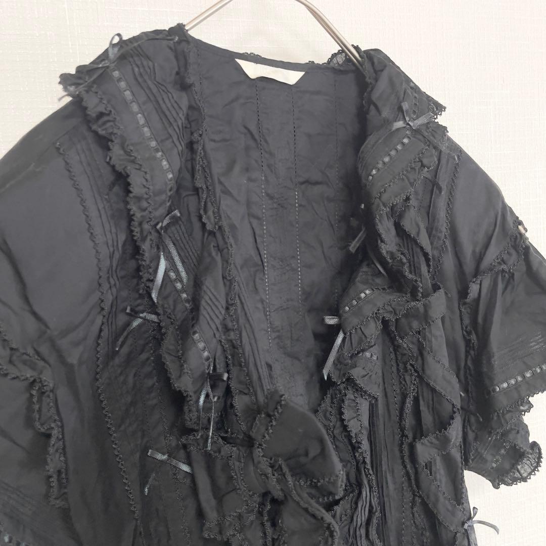 ピンクハウス チュニック レース リボン ロリータ ガーリー 古着コーデ