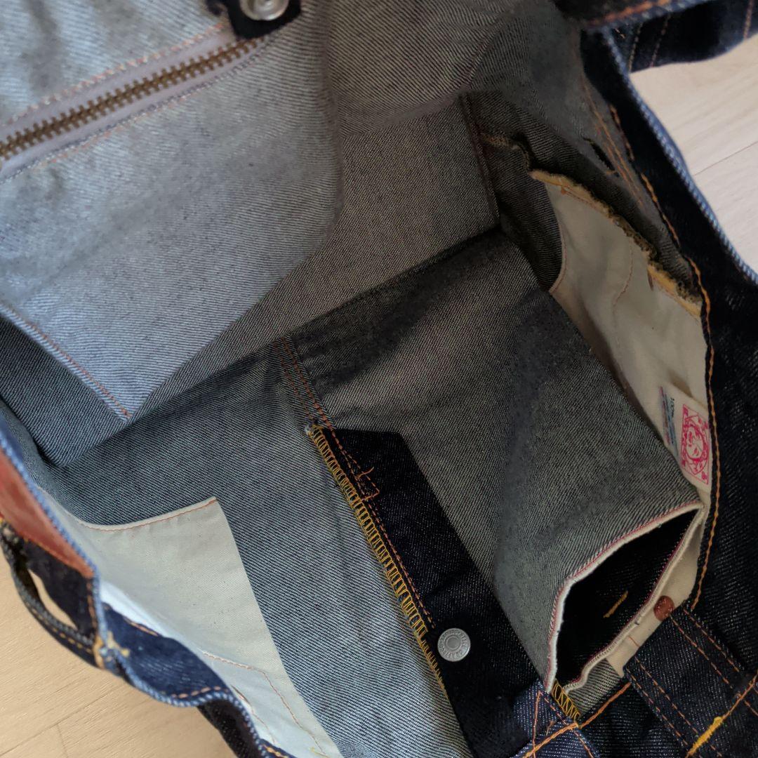 エヴィス 水色かもめ 戎 ジーンズ型 トートバッグ