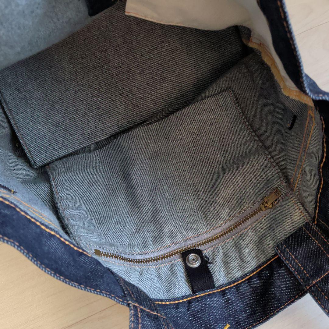 エヴィス 水色かもめ 戎 ジーンズ型 トートバッグ