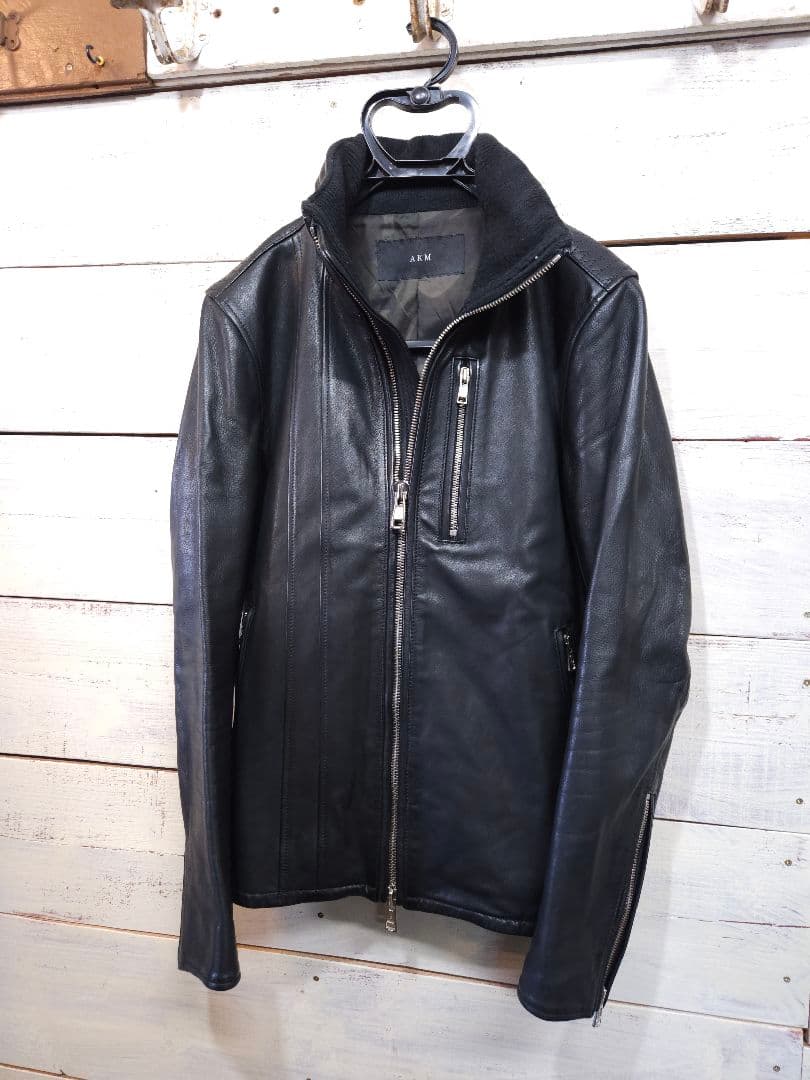 ピノキオさま専用☆AKM レザー ライダースジャケット ダイヤキルト 本革