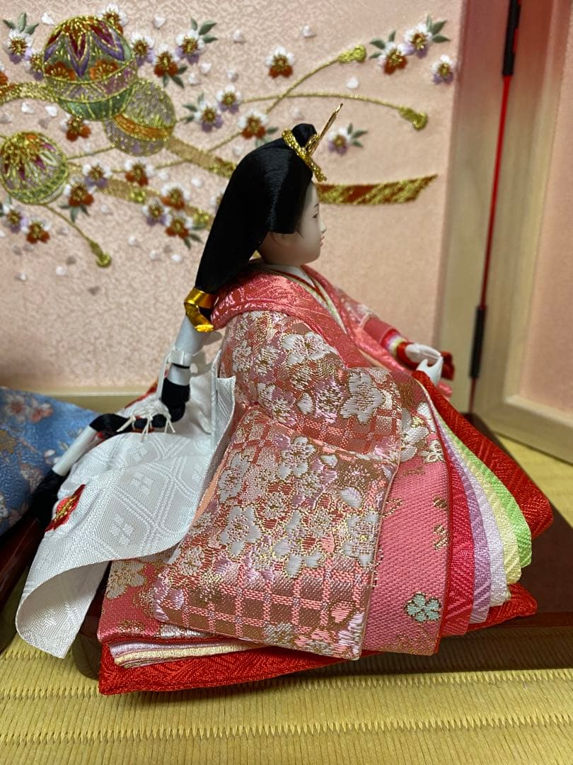 雛人形　親王飾り収納セット・頭　梛葉　作・間口約５５×奥行約３３×高さ約５３㎝