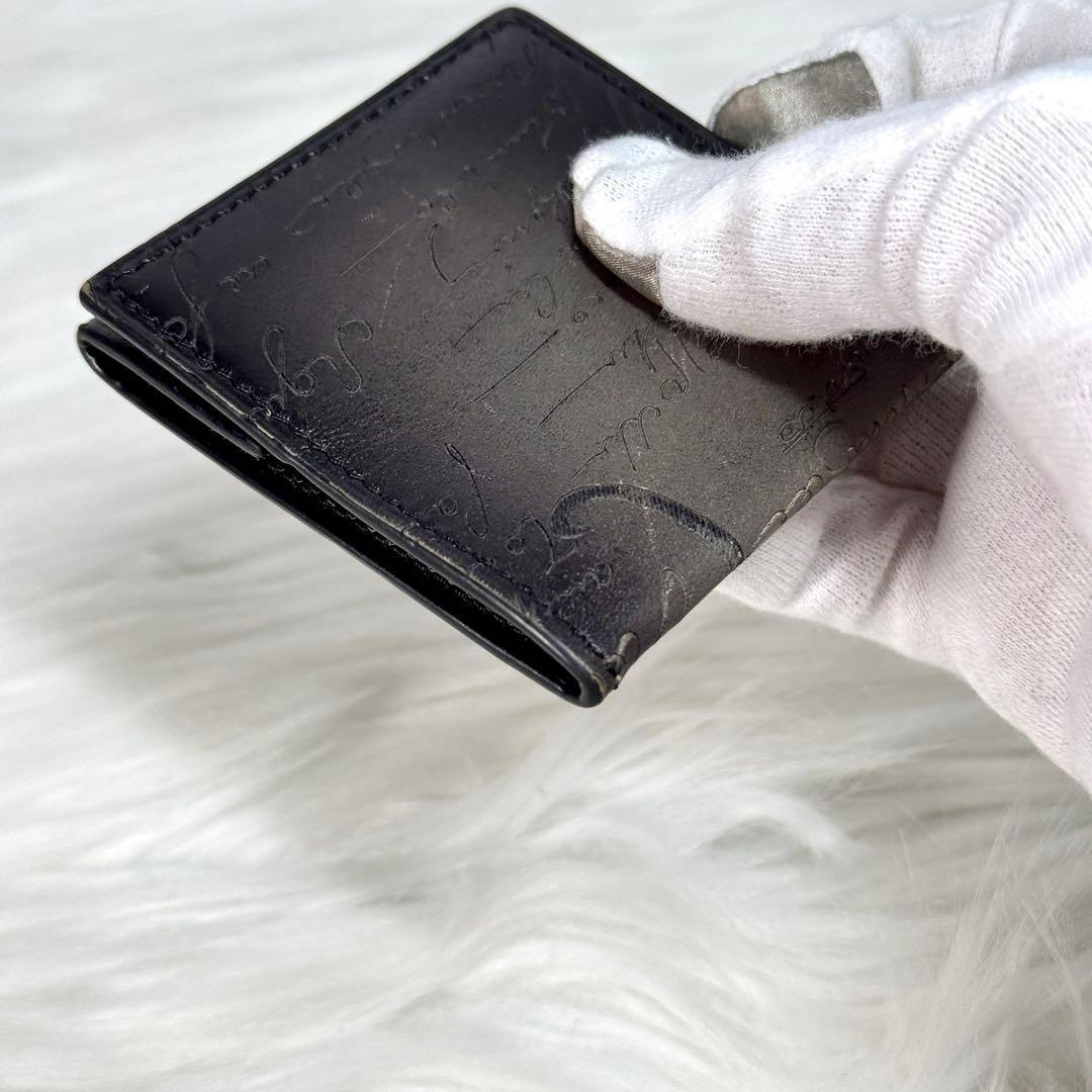 美品 ベルルッティ ケース カリグラフィ スクリットレザー ブラック