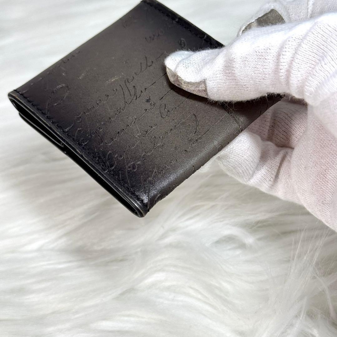 美品 ベルルッティ ケース カリグラフィ スクリットレザー ブラック
