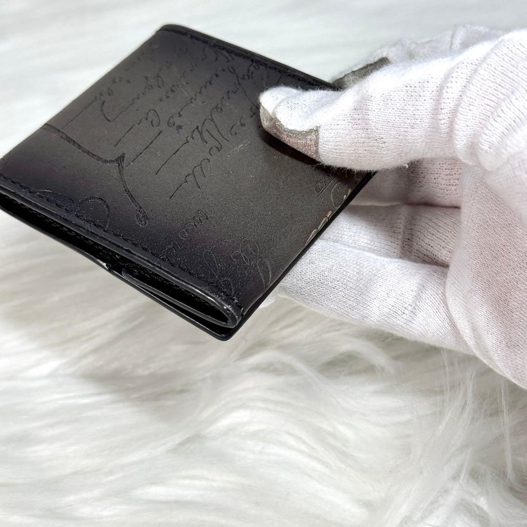 美品 ベルルッティ ケース カリグラフィ スクリットレザー ブラック