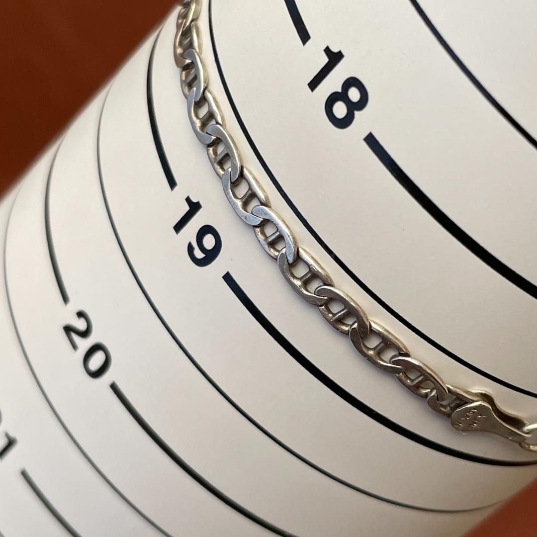 シルバー925 ヴィンテージ アンカーチェーン マリナーチェーン ブレスレット