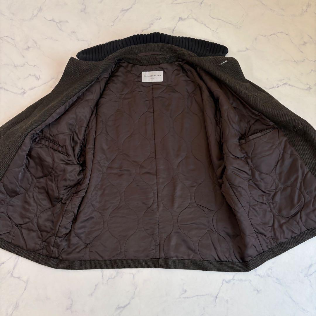 美品 TOMORROWLAND ウールツイード ニットコンビブルゾン 4.9万円